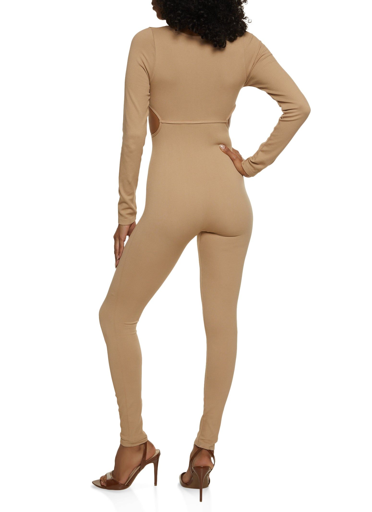 Cut Out Ribbed Knit Jumpsuit sold by Rainbow product image thumbnail 2