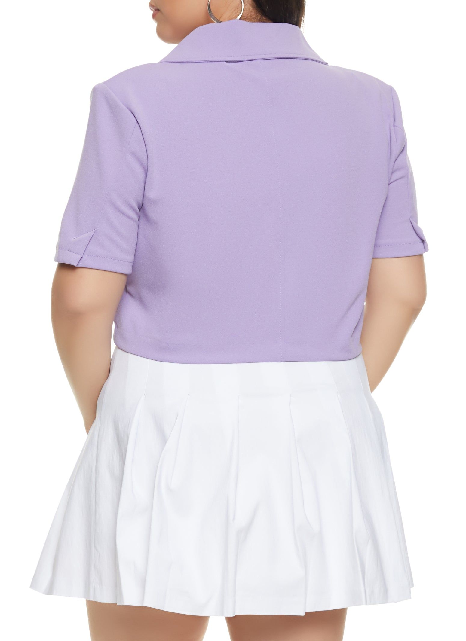 Plus Size Short Sleeve Cropped Blazer sold by Rainbow product image thumbnail 2