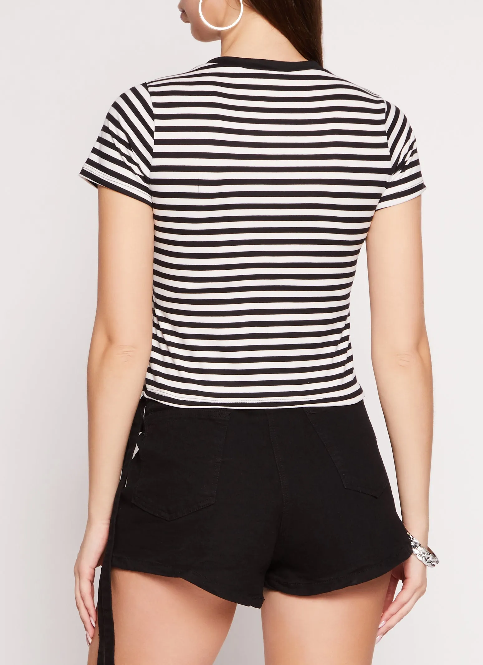 Striped Rock and Roll Rock Star Graphic Tee sold by Rainbow product image thumbnail 3