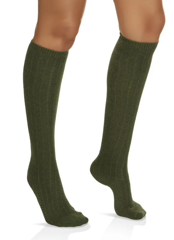 Herringbone Knit Tall Socks Size 9-11 sold by Rainbow