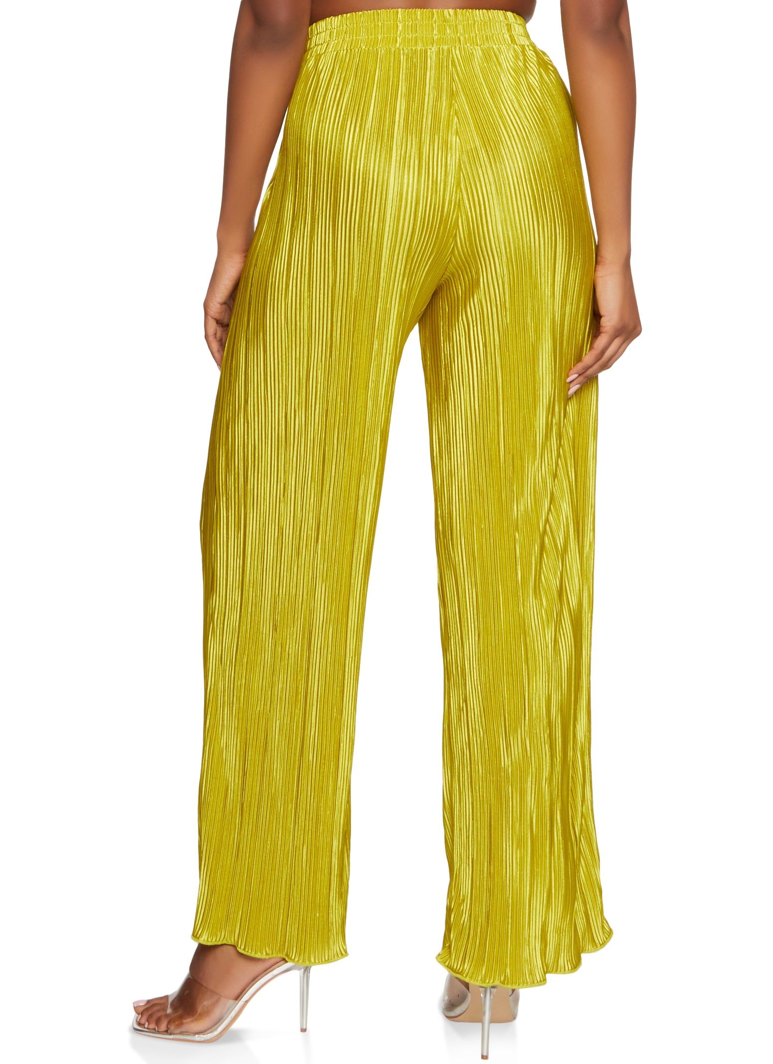 Solid Plisse Wide Leg Pants sold by Rainbow product image thumbnail 2