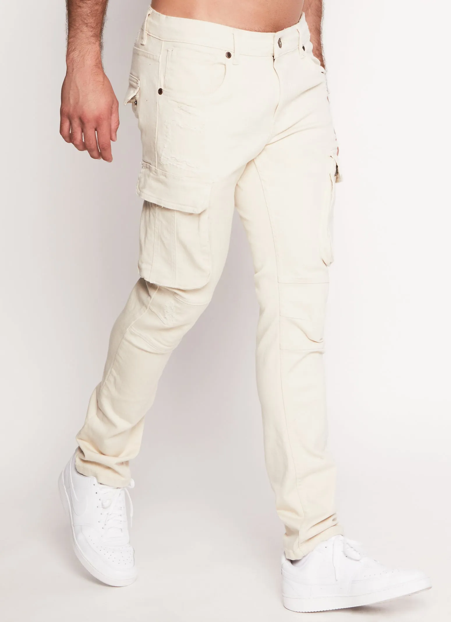 Mens Twill Distressed Cargo Pants sold by Rainbow product image thumbnail 2