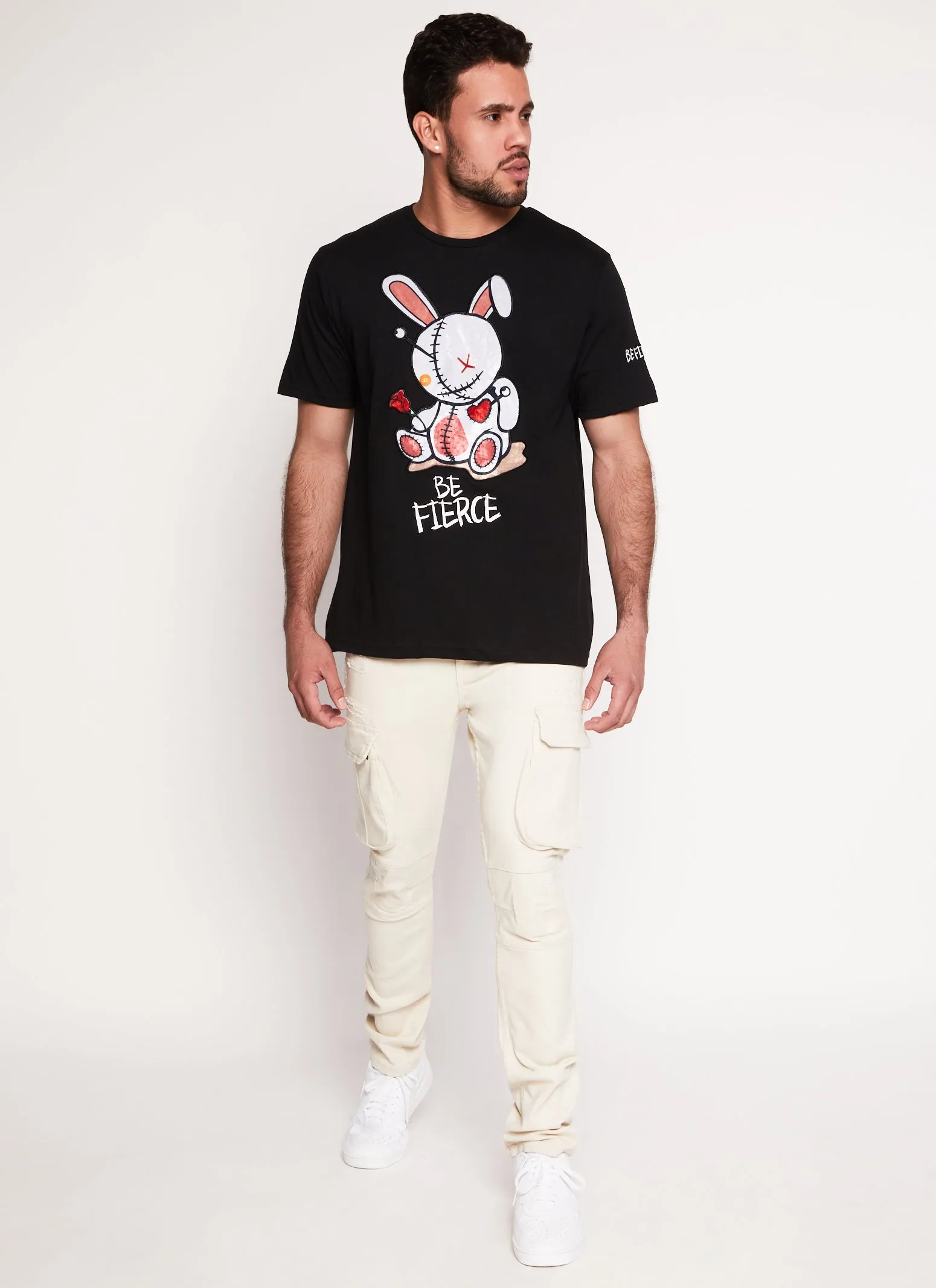 Mens Twill Distressed Cargo Pants sold by Rainbow