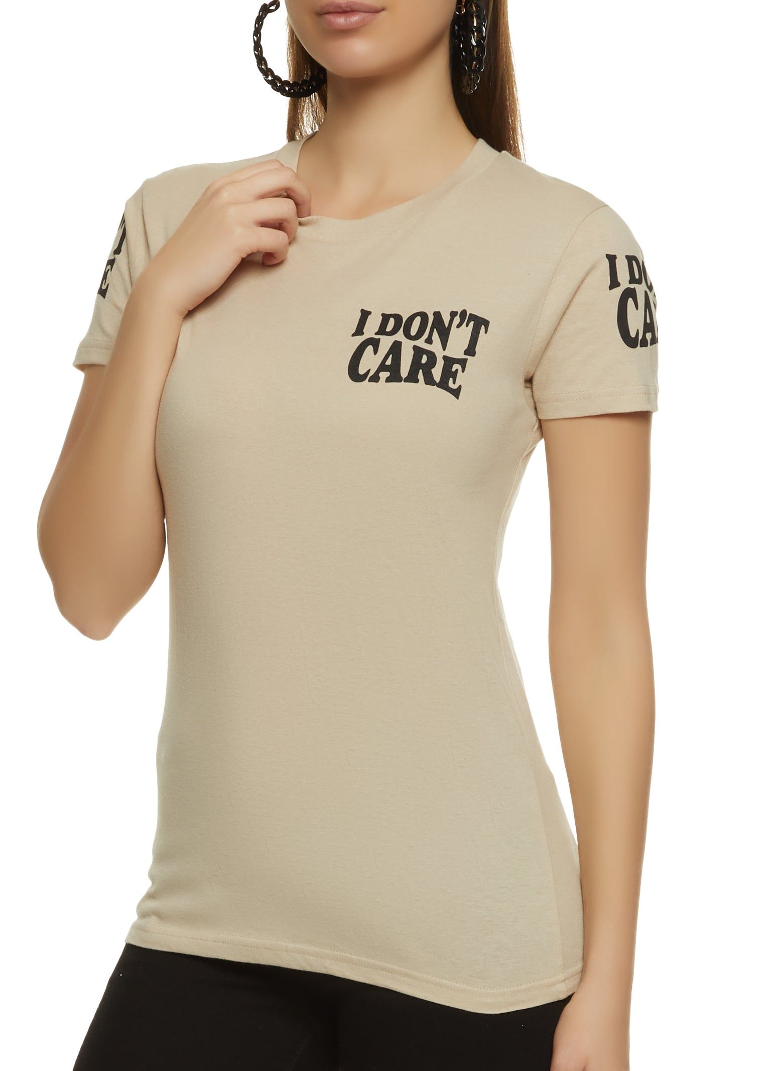 I Dont Care Graphic Tee sold by Rainbow