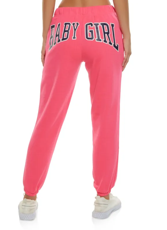 Baby Girl Varsity Graphic Joggers sold by Rainbow