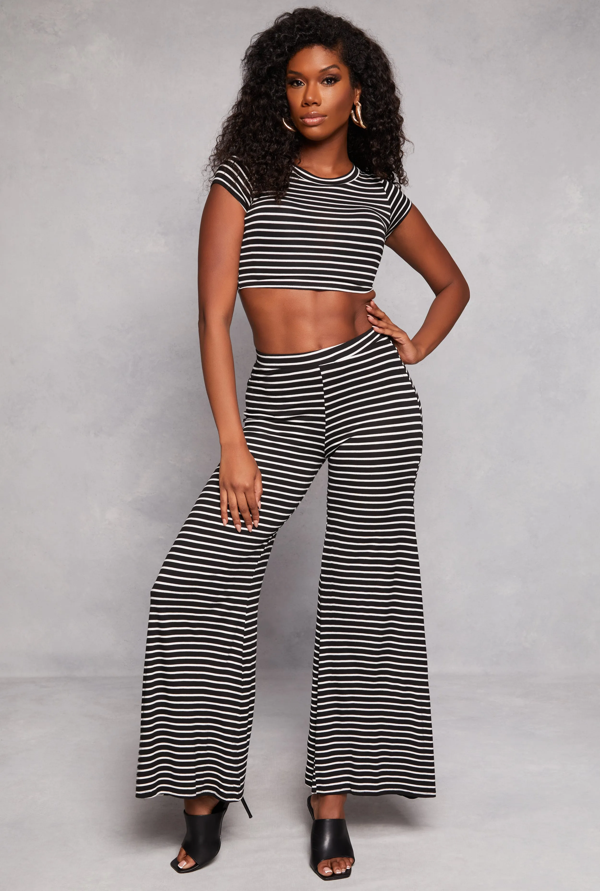 Striped Wide Leg Pants sold by Rainbow