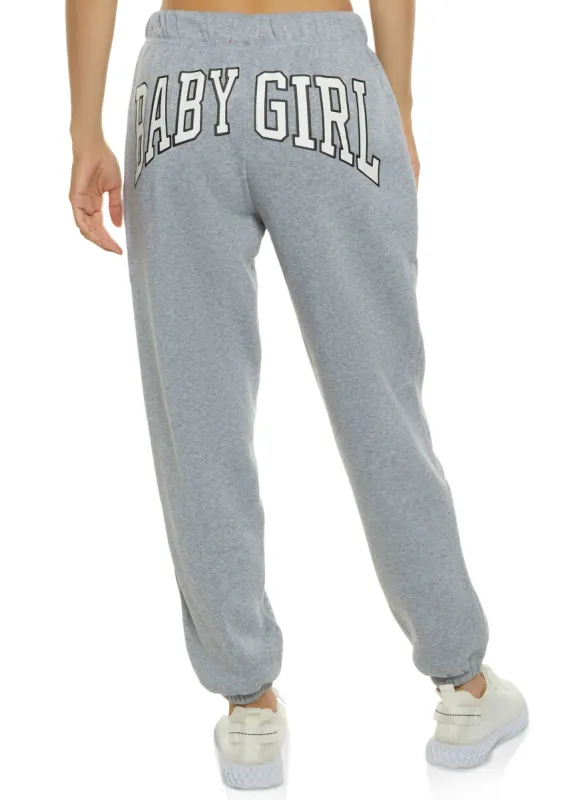 Baby Girl Varsity Graphic Joggers sold by Rainbow