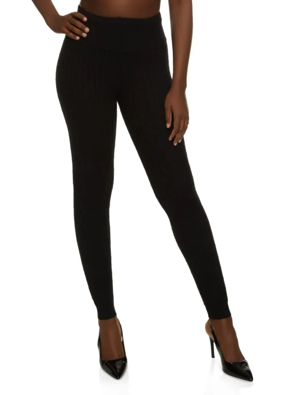 Cable Knit Leggings sold by Rainbow