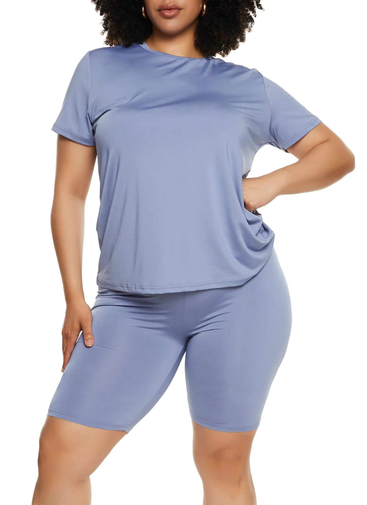 Plus Size Daisy Basic Soft Knit Short Sleeve Top sold by Rainbow product image thumbnail 2