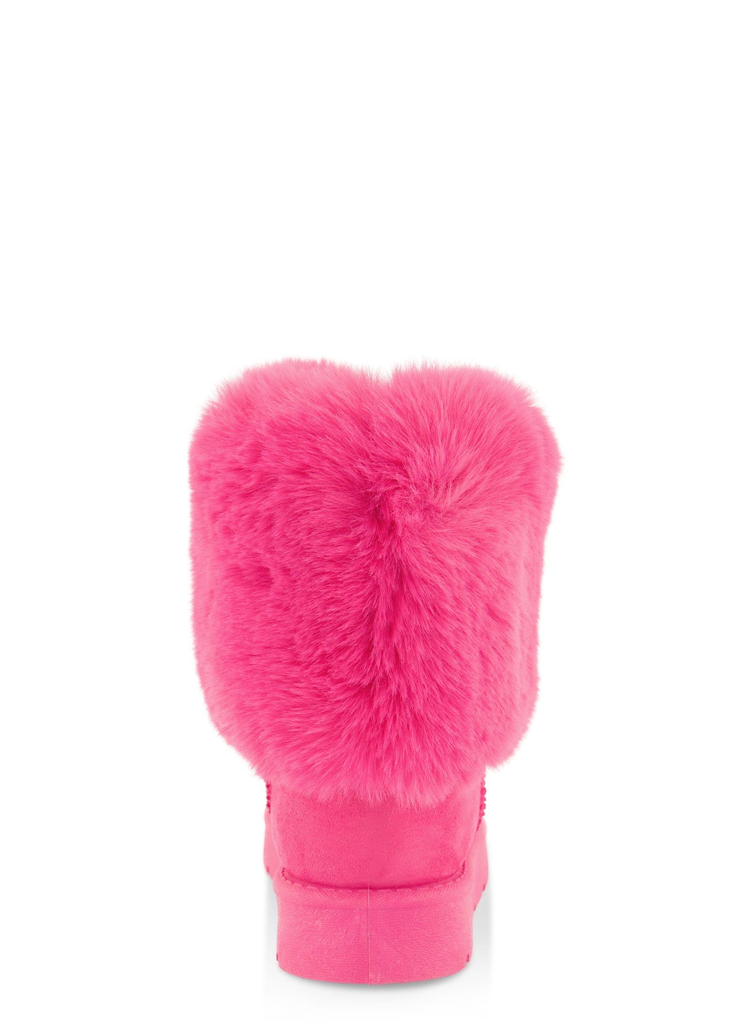 Faux Fur Cuff Low Platform Boots sold by Rainbow product image thumbnail 3