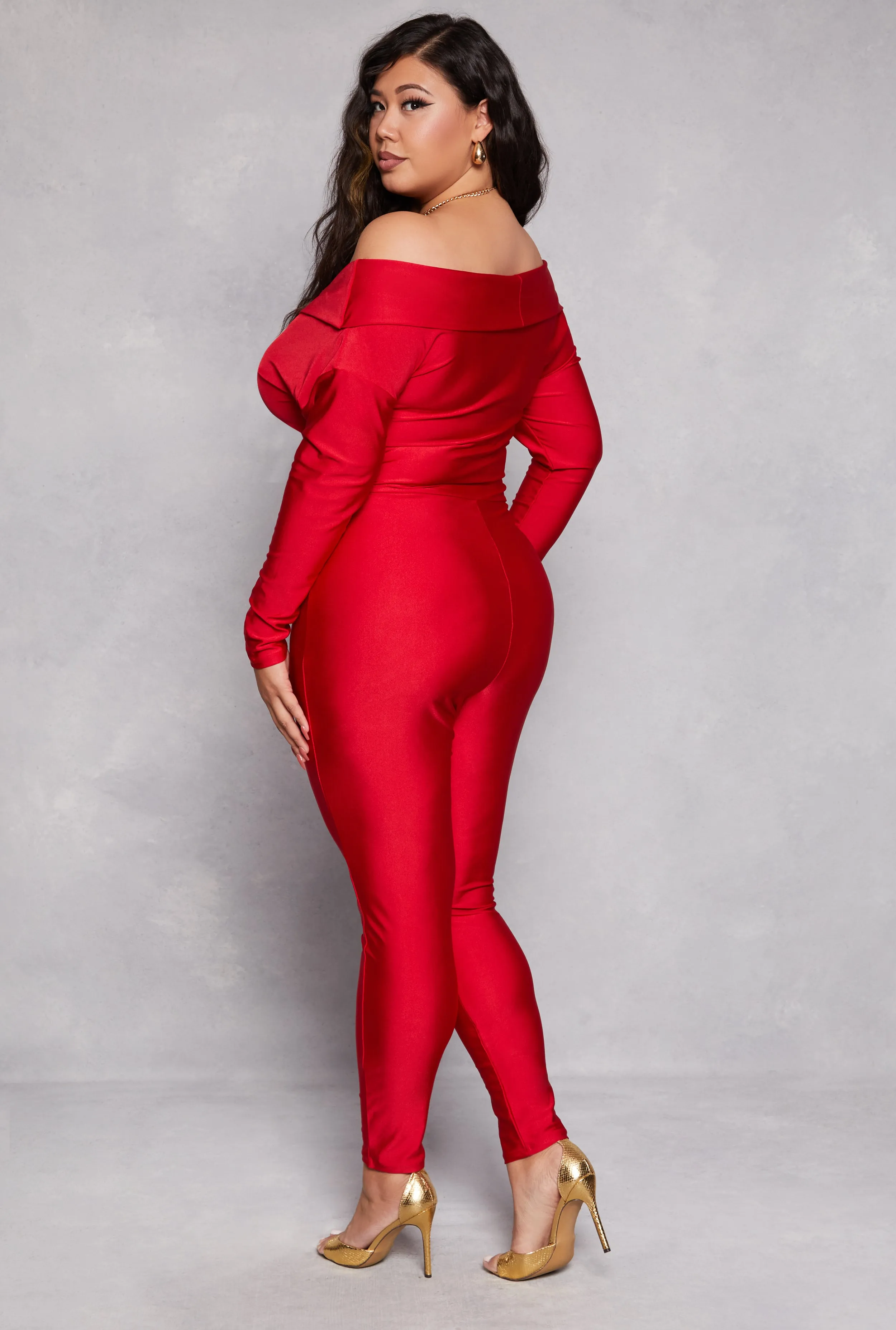 Plus Size Twist Front Cut Out Jumpsuit sold by Rainbow product image thumbnail 3