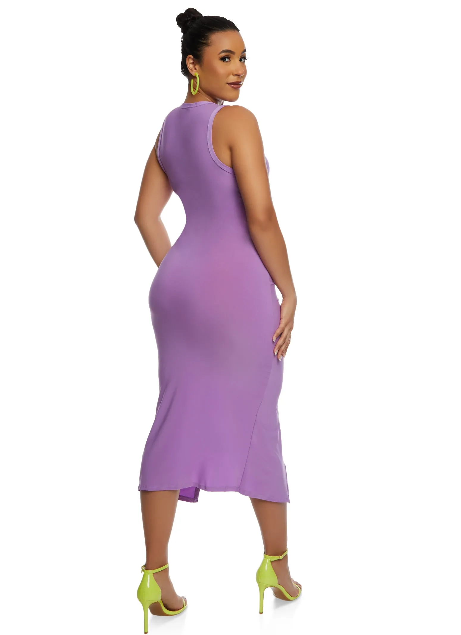 Haute Monde Ruched Button Front Midi Dress sold by Rainbow product image thumbnail 3