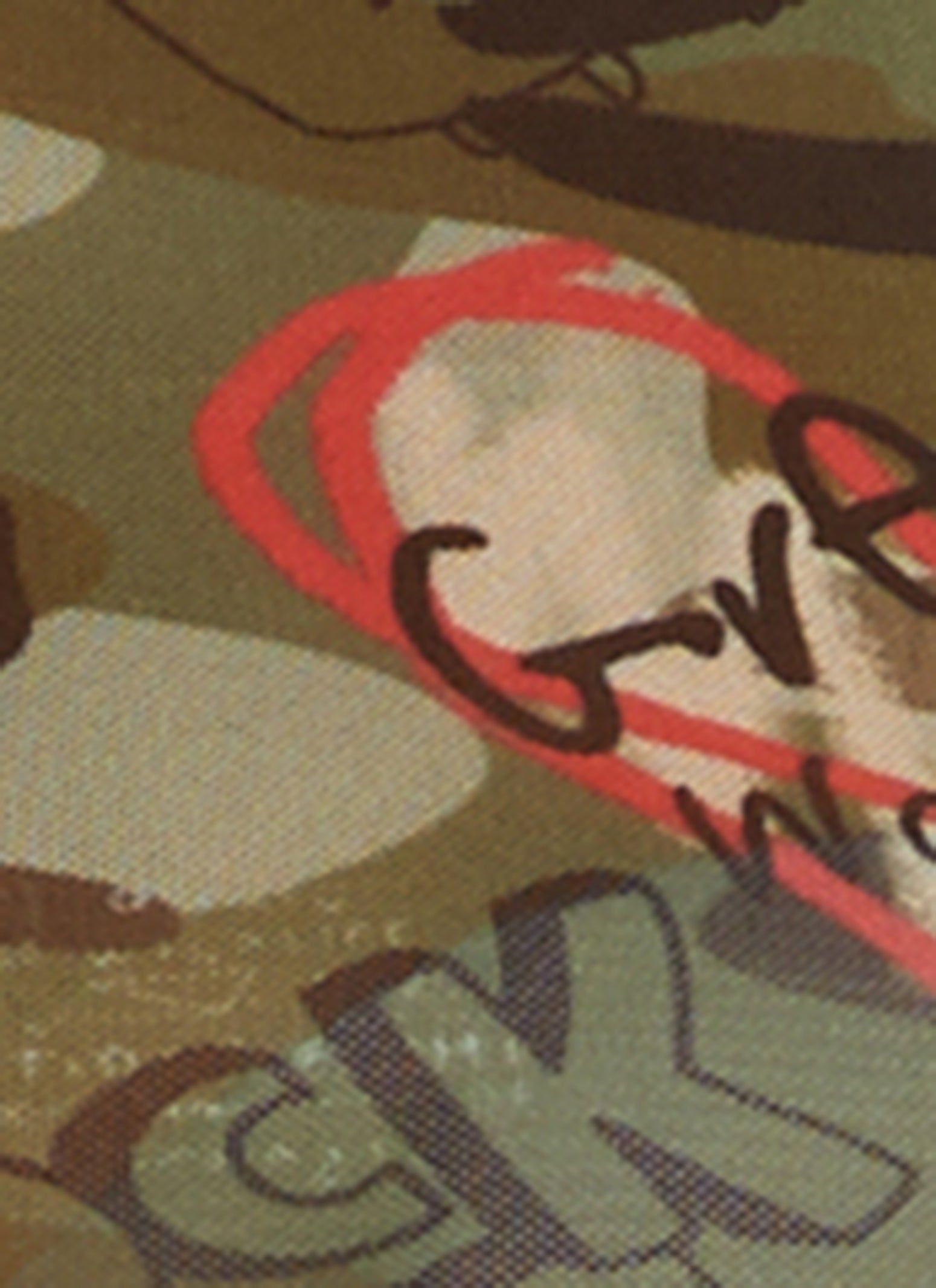 Mesh Camo Graffiti Print Crop Top sold by Rainbow product image thumbnail 3