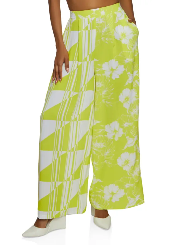 Mixed Print Palazzo Pants sold by Rainbow