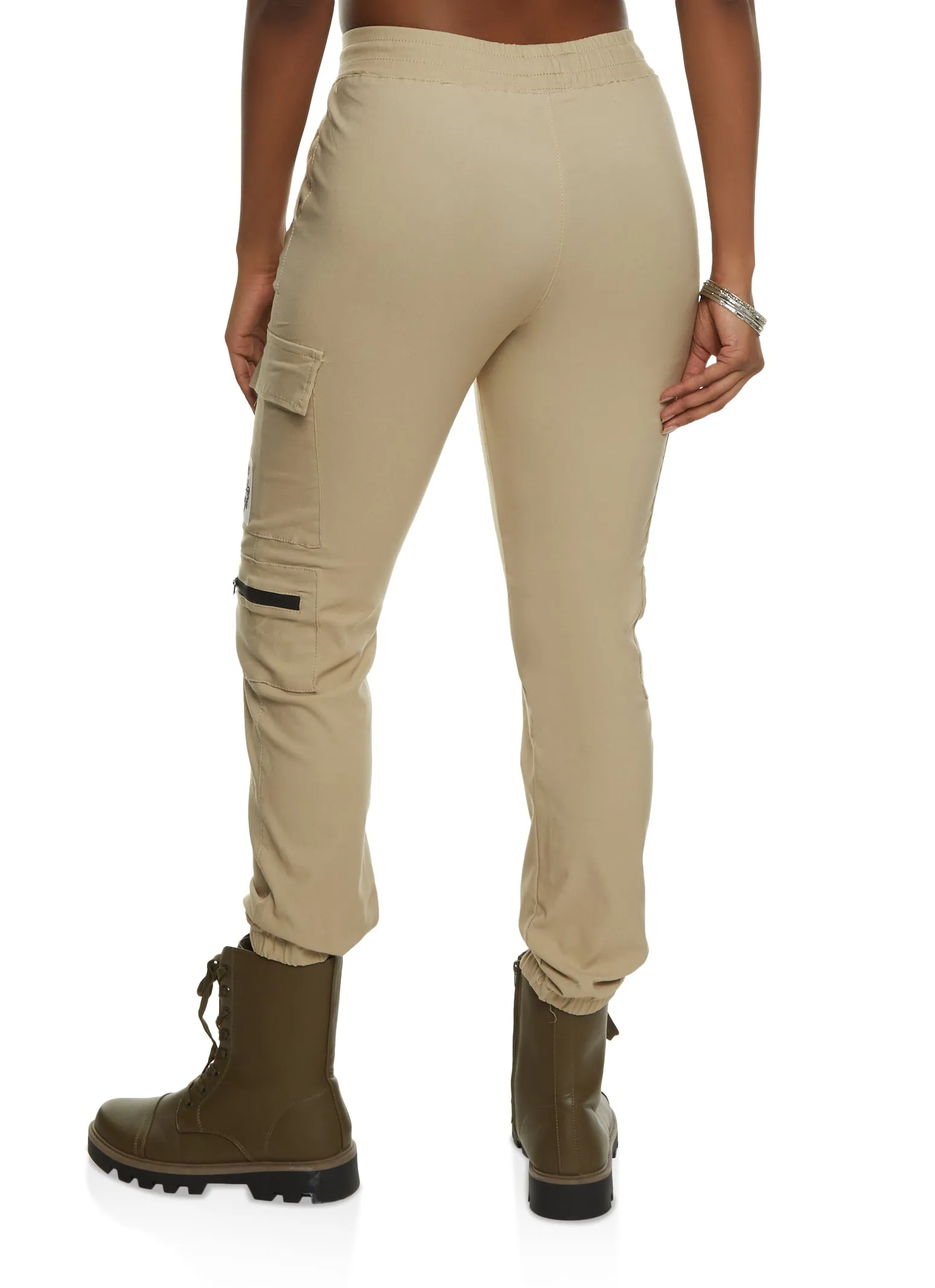 Patch Zipper Detail Cargo Joggers sold by Rainbow product image thumbnail 3