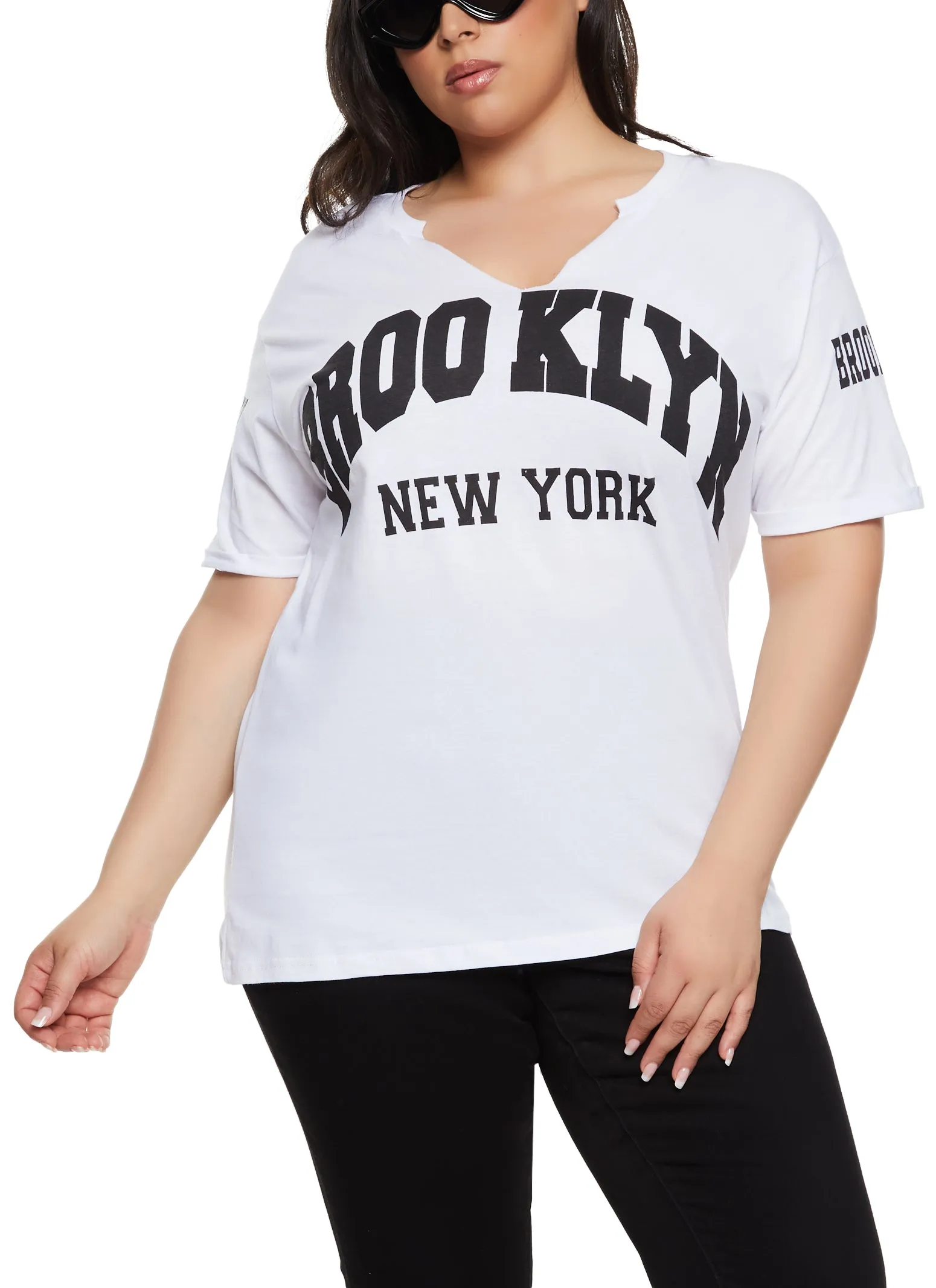 Plus Size Brooklyn New York Short Sleeve Graphic T Shirt sold by Rainbow