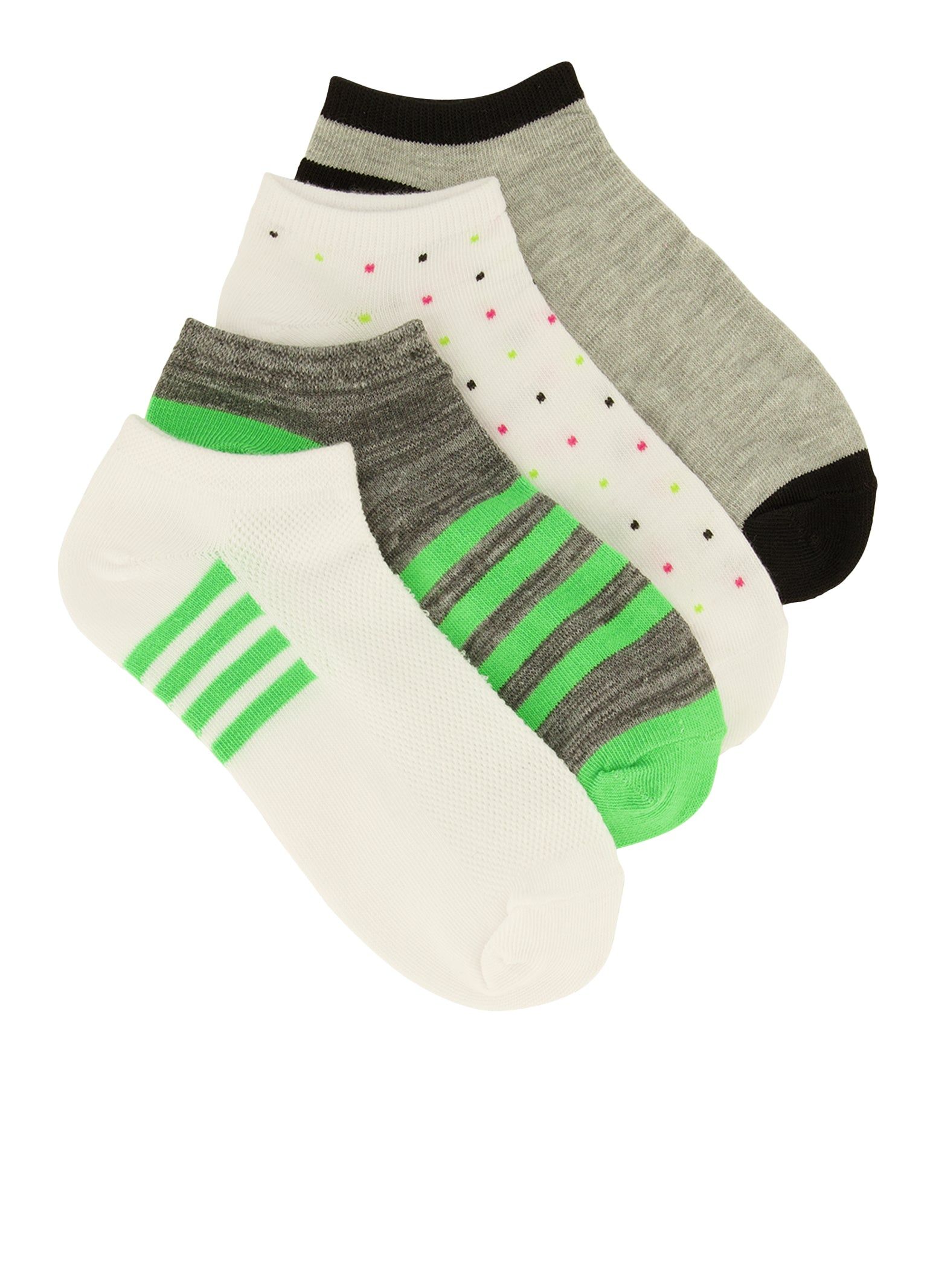 Neon Stripe Assorted Socks 4 Pack sold by Rainbow