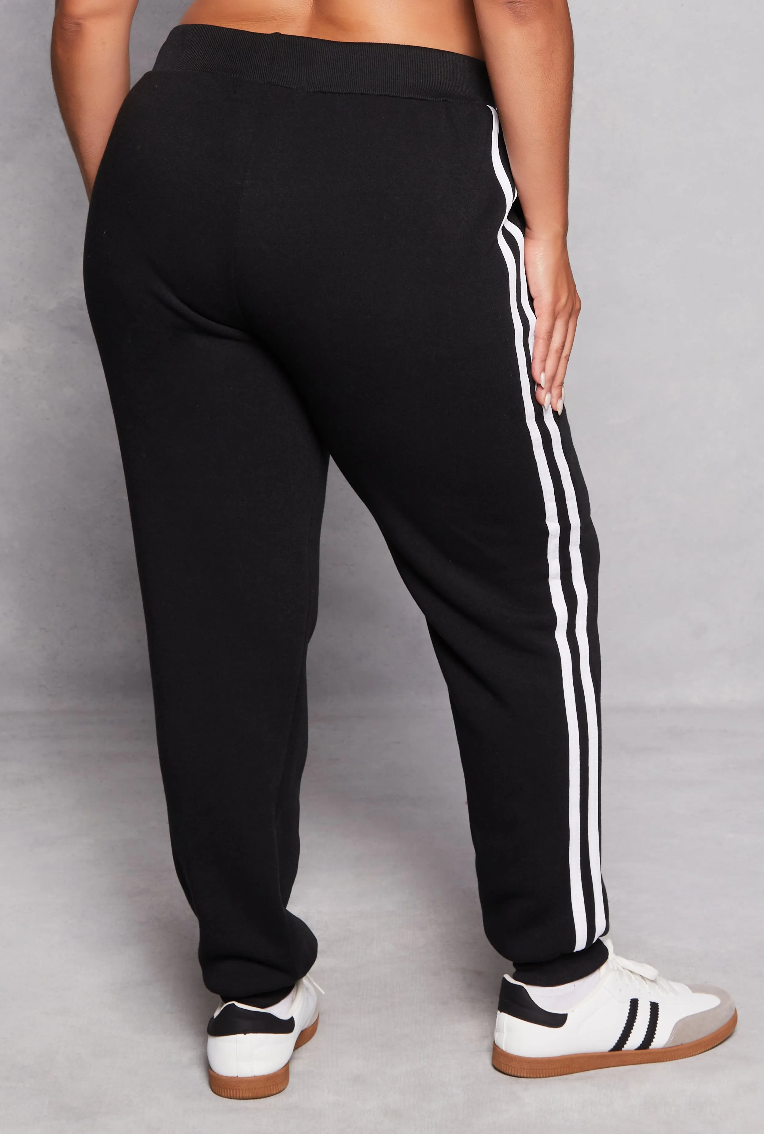 Plus Size Varsity Stripe Drawstring Joggers sold by Rainbow product image thumbnail 3