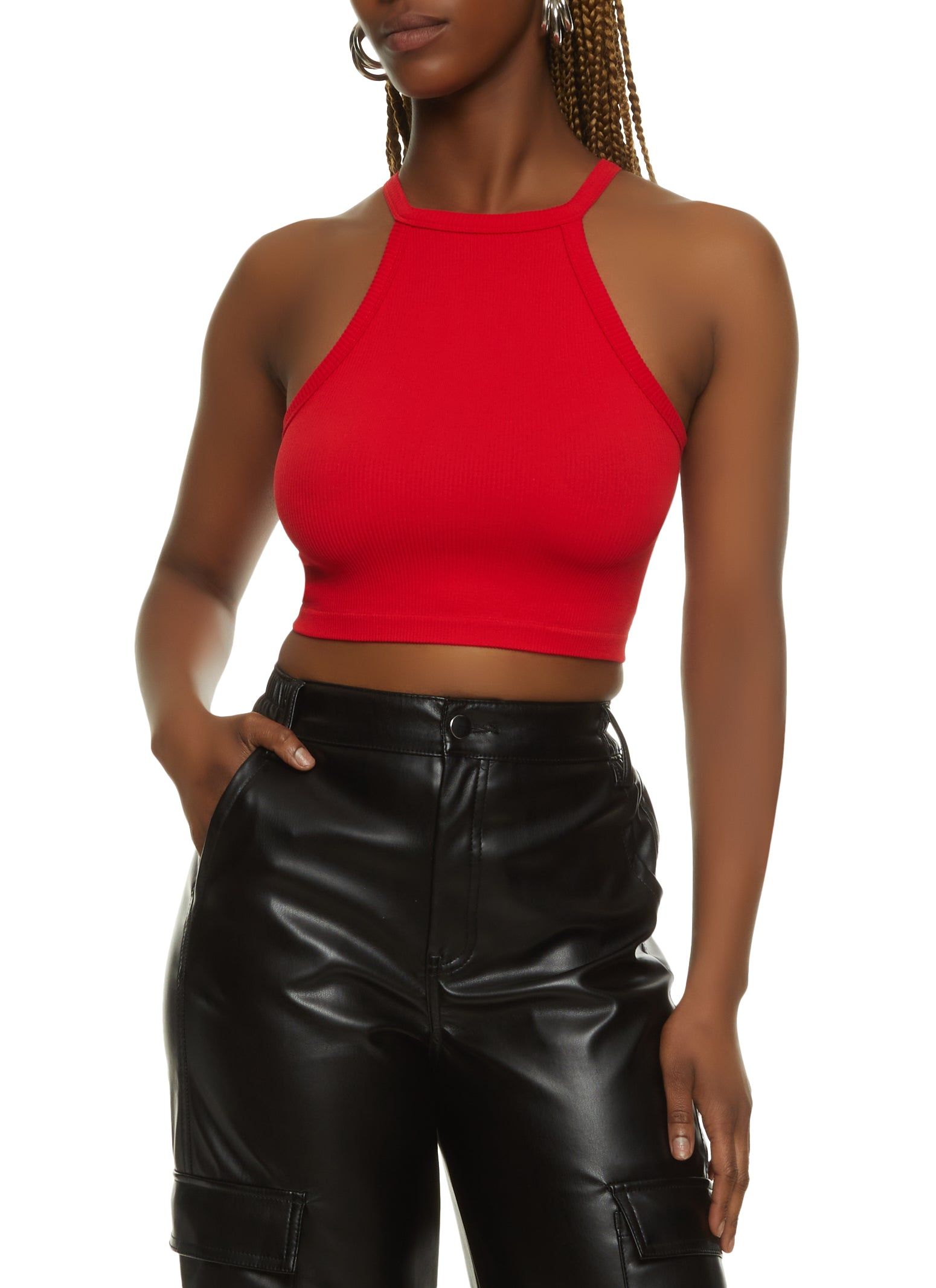 Seamless High Neck Cropped Cami sold by Rainbow