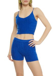 Cable Knit Cropped Cami sold by Rainbow