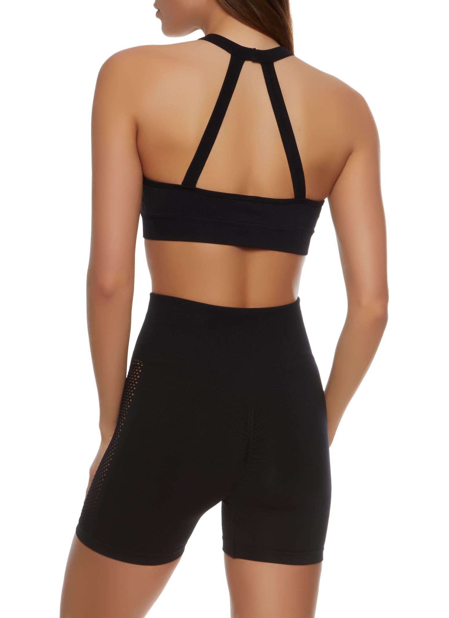 Fishnet Detail Halter Neck Crop Top sold by Rainbow product image thumbnail 3