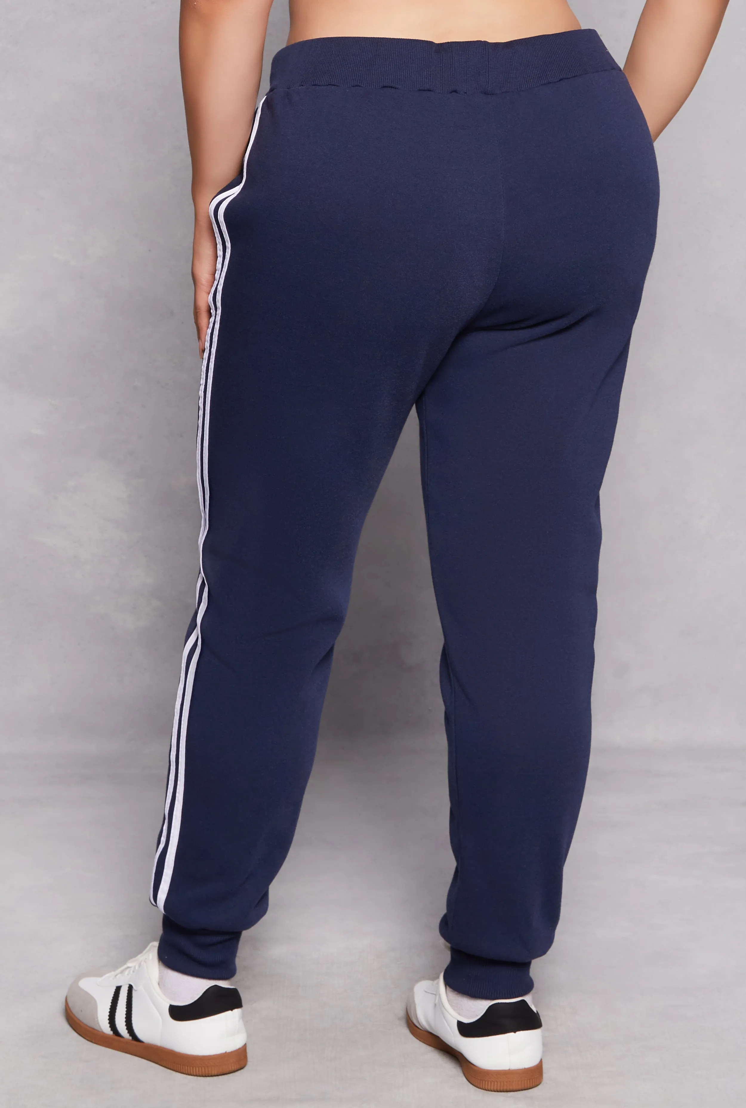 Plus Size Varsity Stripe Drawstring Joggers sold by Rainbow product image thumbnail 3