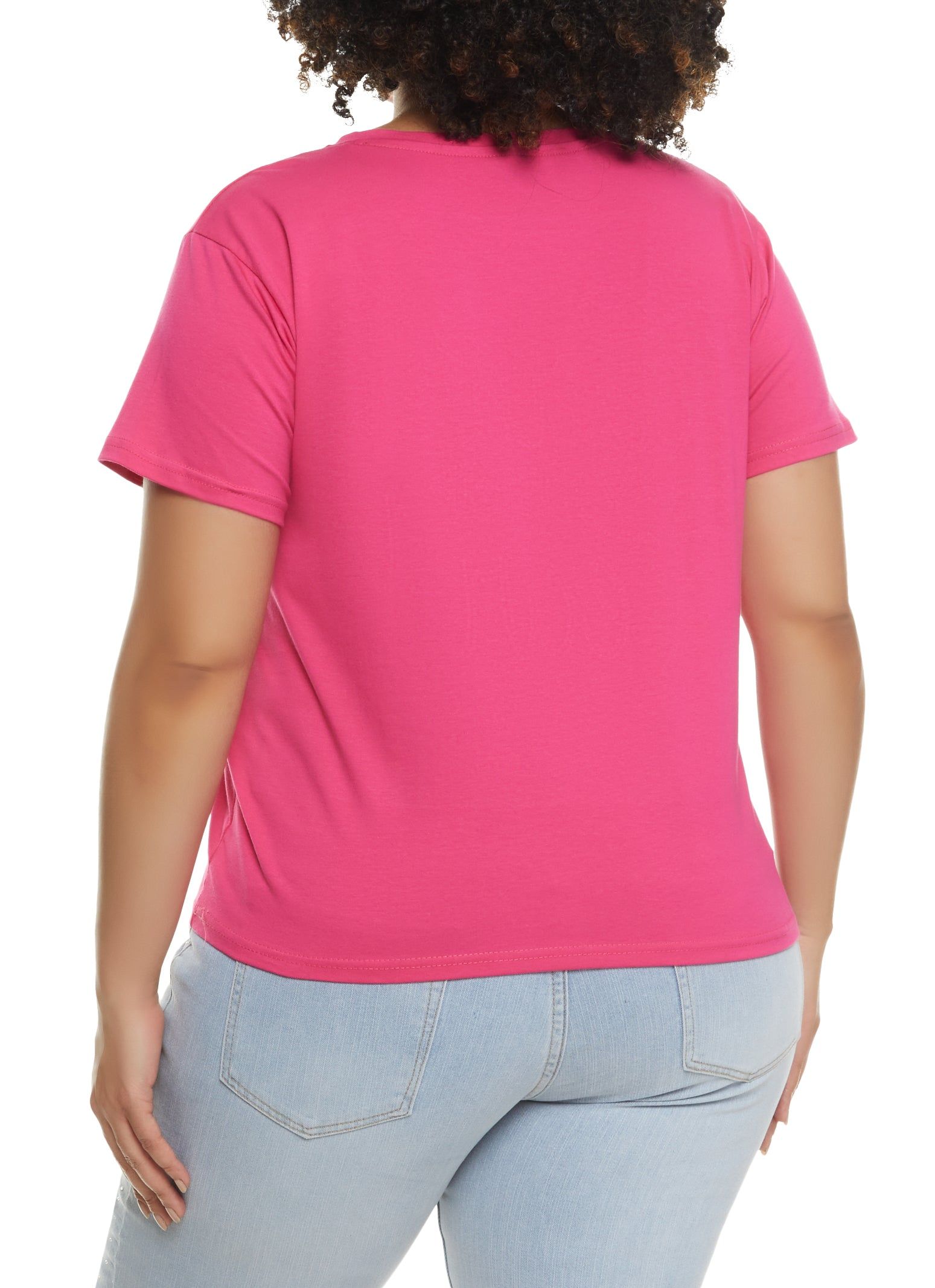 Plus Size Faith Over Fear Rhinestone T Shirt sold by Rainbow product image thumbnail 2