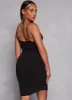 Ribbed Drawstring Keyhole Side Cami Dress sold by Rainbow