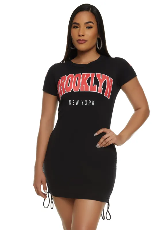 Brooklyn New York Graphic T Shirt Mini Dress sold by Rainbow