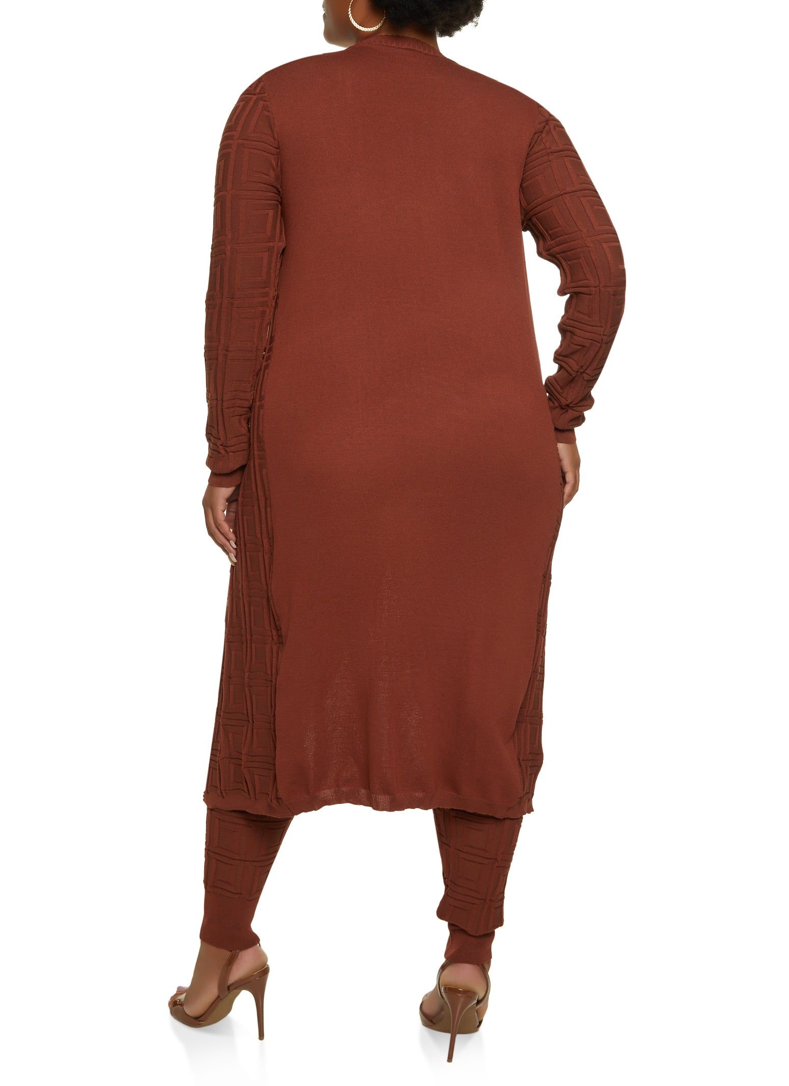 Plus Size Geo Knit Duster sold by Rainbow product image thumbnail 3