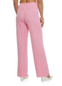 Textured Knit High Waist Wide Leg Pants sold by Rainbow