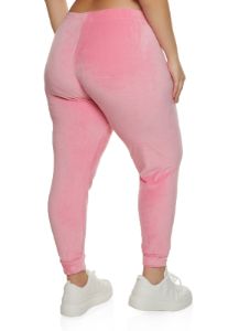 Plus Size High Waist Velour Joggers sold by Rainbow