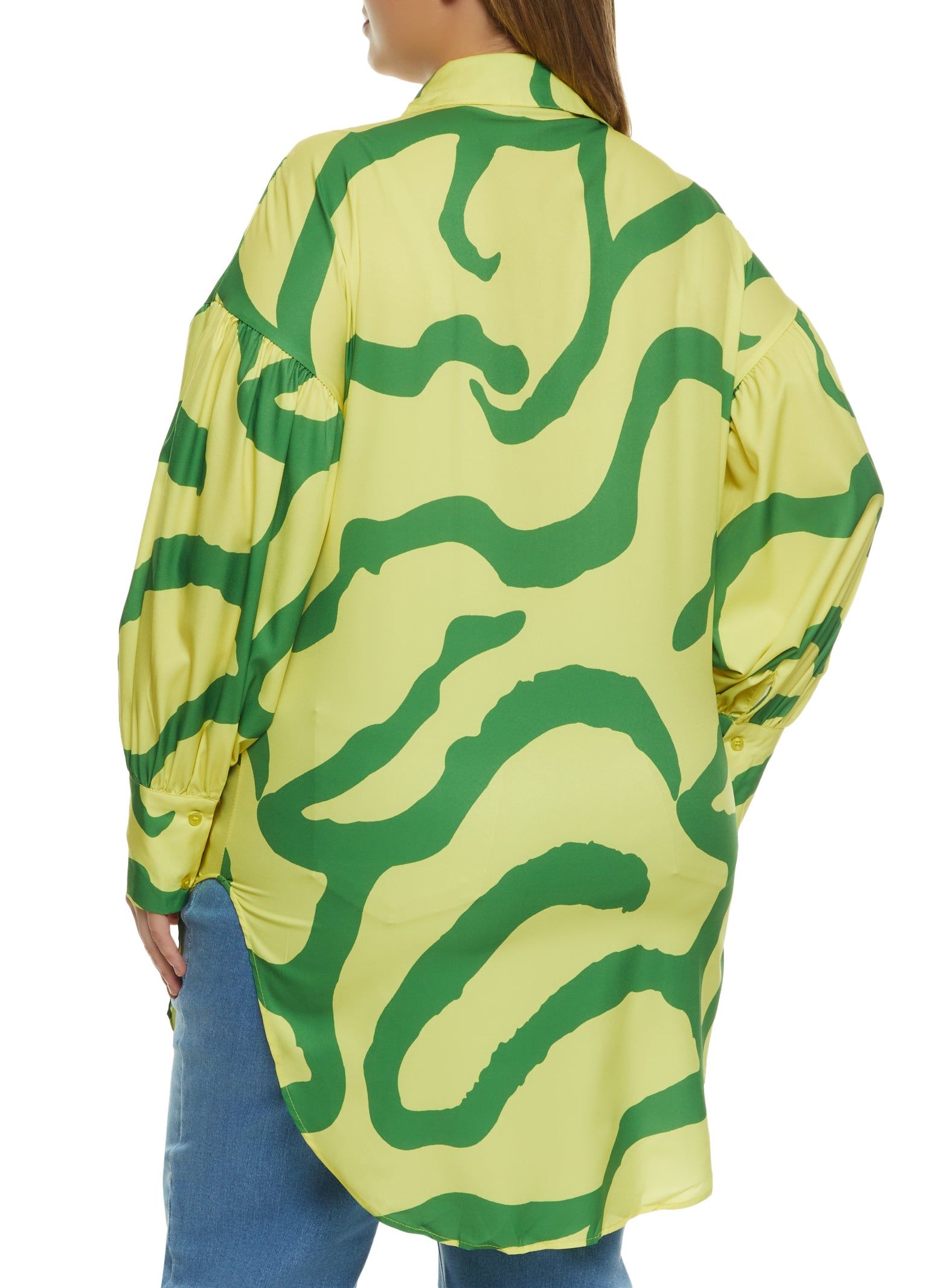 Plus Size Abstract Print Drop Shoulder Tunic Shirt sold by Rainbow product image thumbnail 2