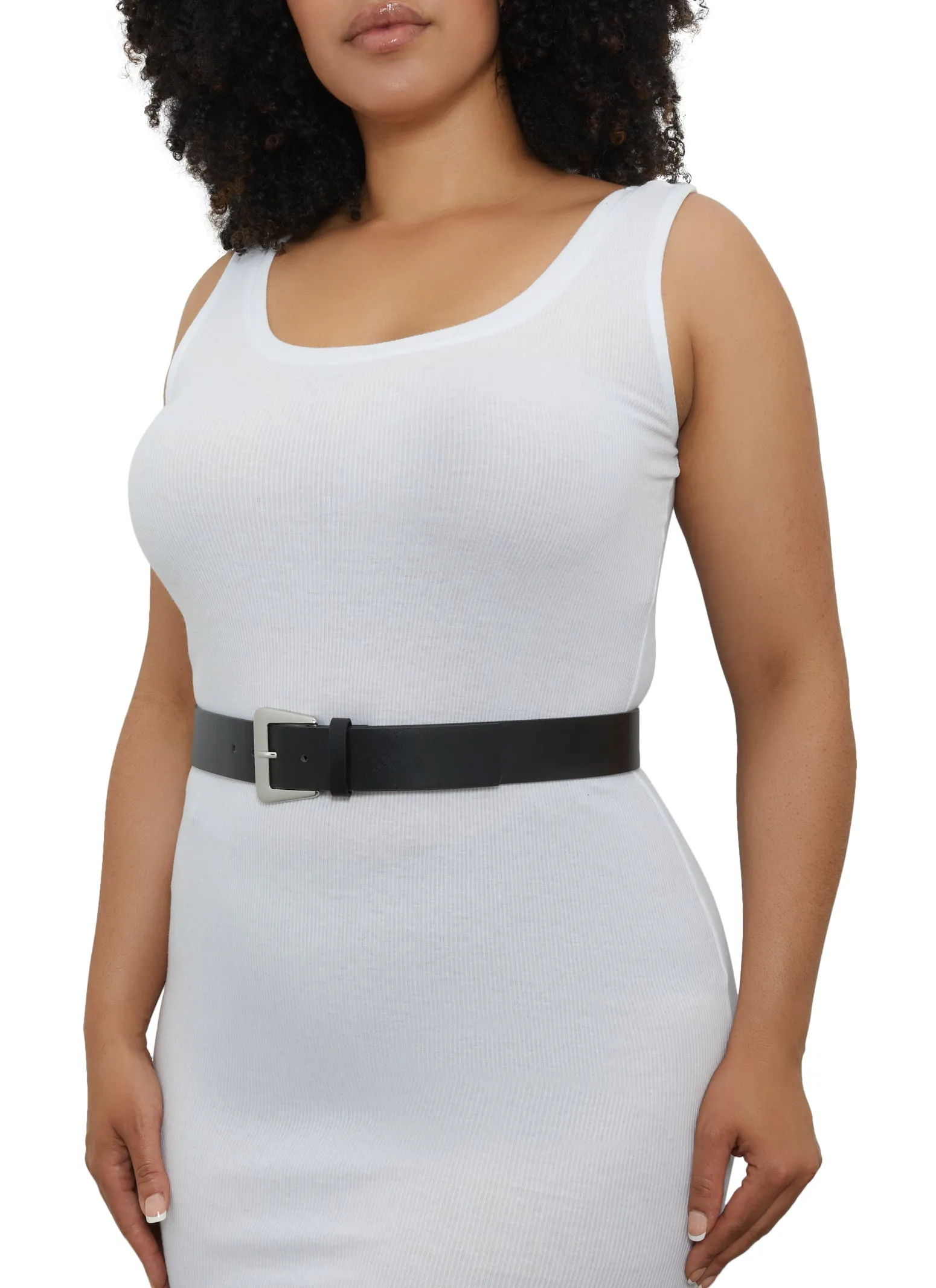 Plus Size Chunky Metallic Buckle Belt sold by Rainbow