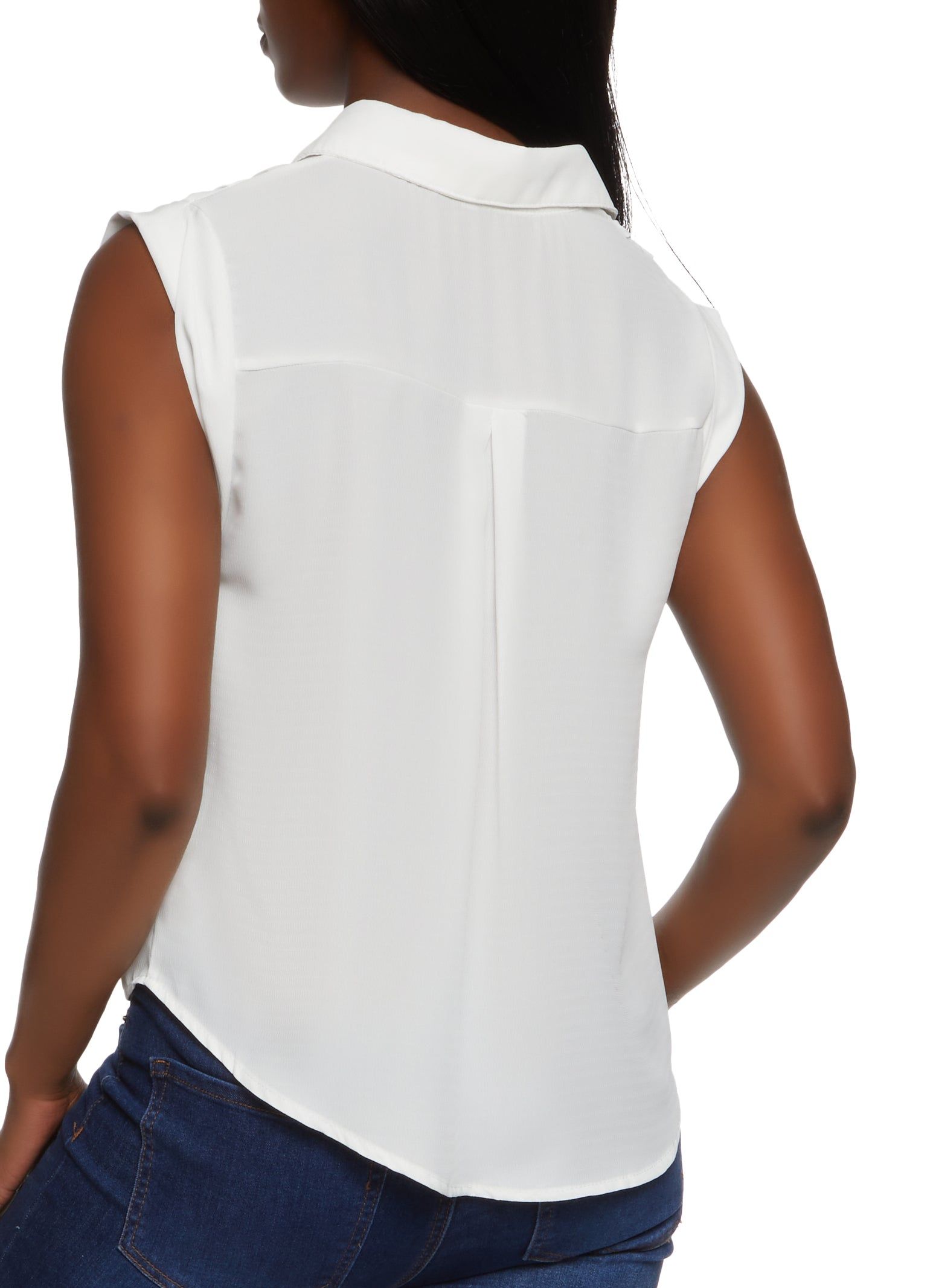 Sleeveless Button Front Shirt sold by Rainbow product image thumbnail 2