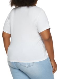 Plus Size Rhinestone Pray Through It Graphic Tee sold by Rainbow