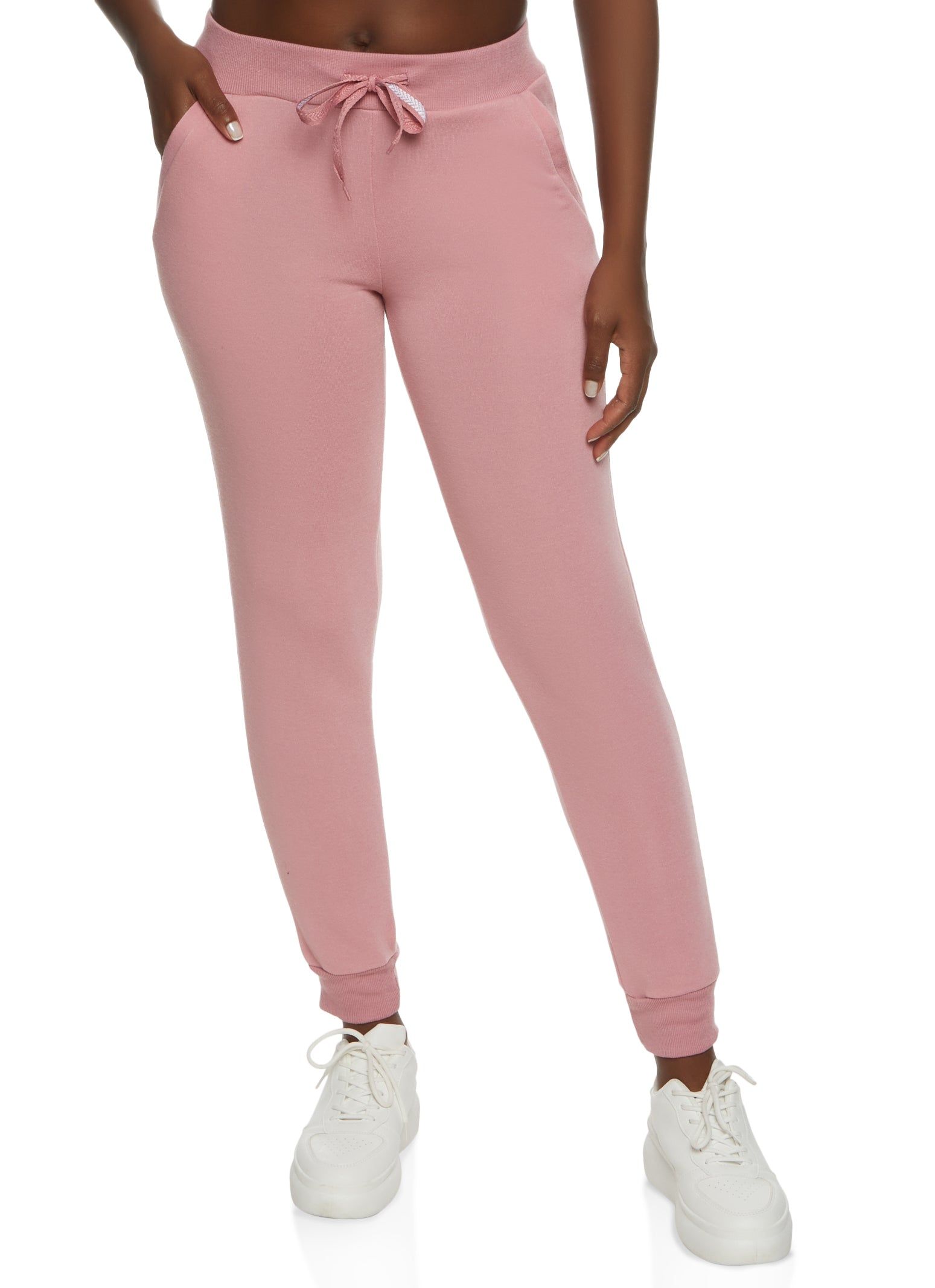 Fleece Pocket Drawstring Joggers sold by Rainbow