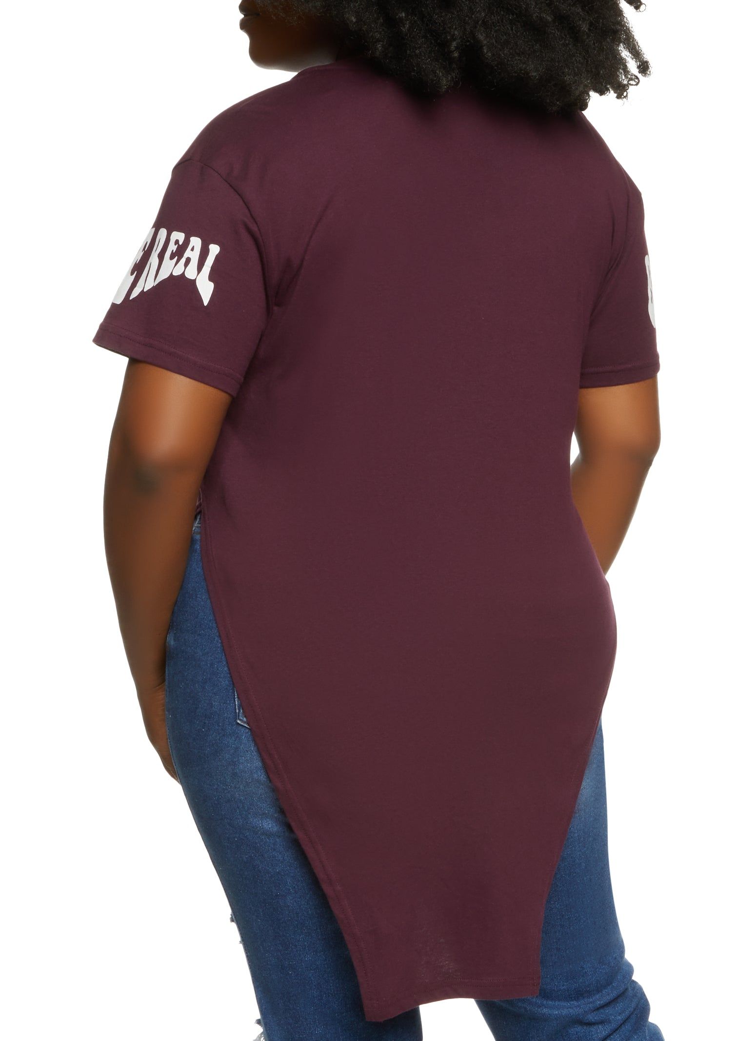 Plus Size Be Real Not Perfect Side Slit Tee sold by Rainbow product image thumbnail 2