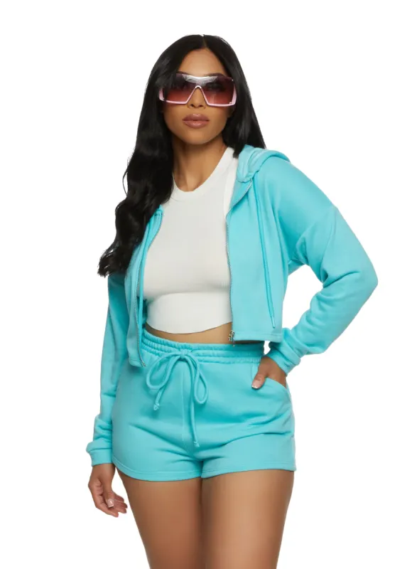 Iris Terry Cropped Hoodie sold by Rainbow