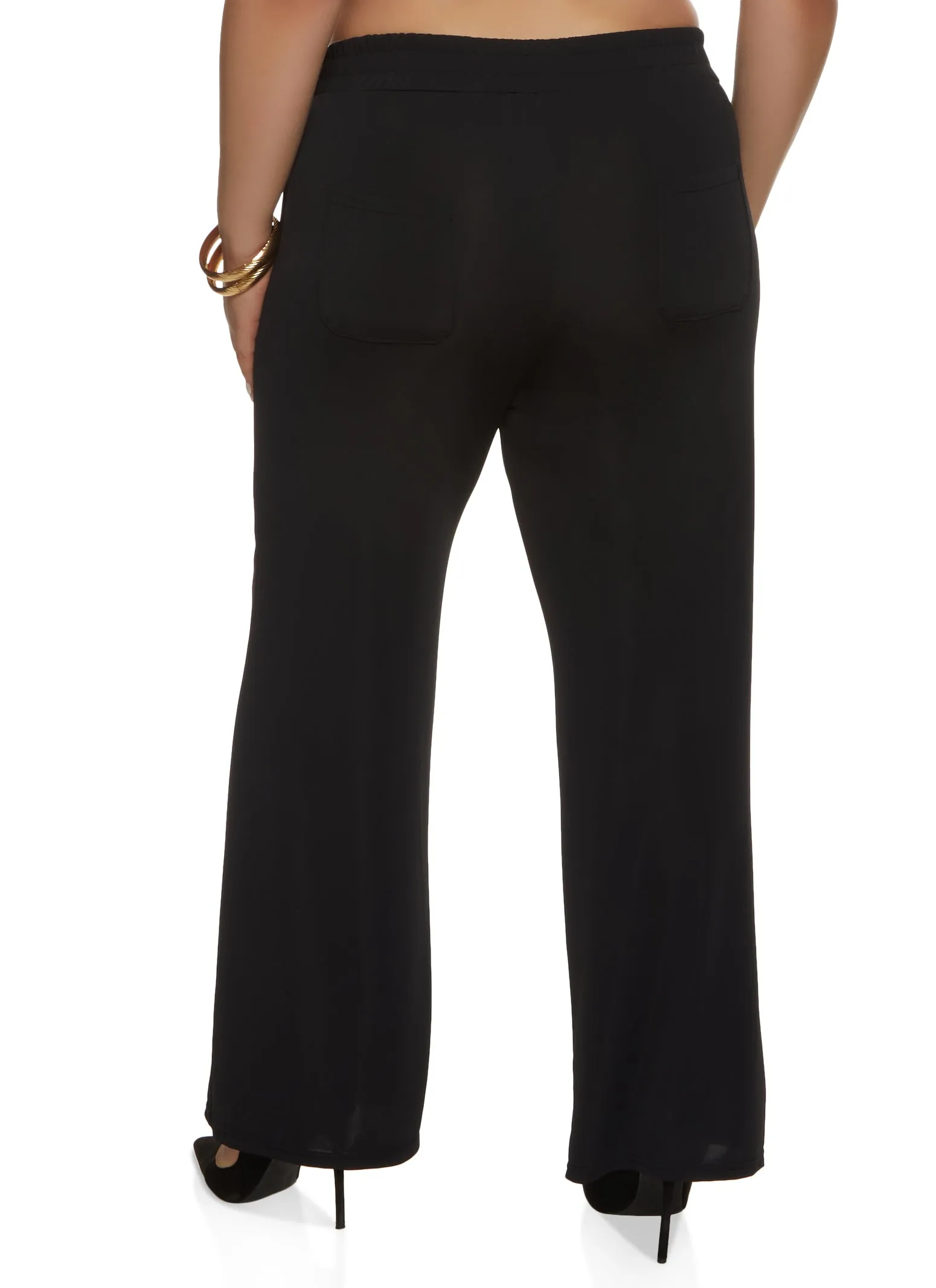Plus Size Elastic Waist Wide Leg Pants sold by Rainbow product image thumbnail 2