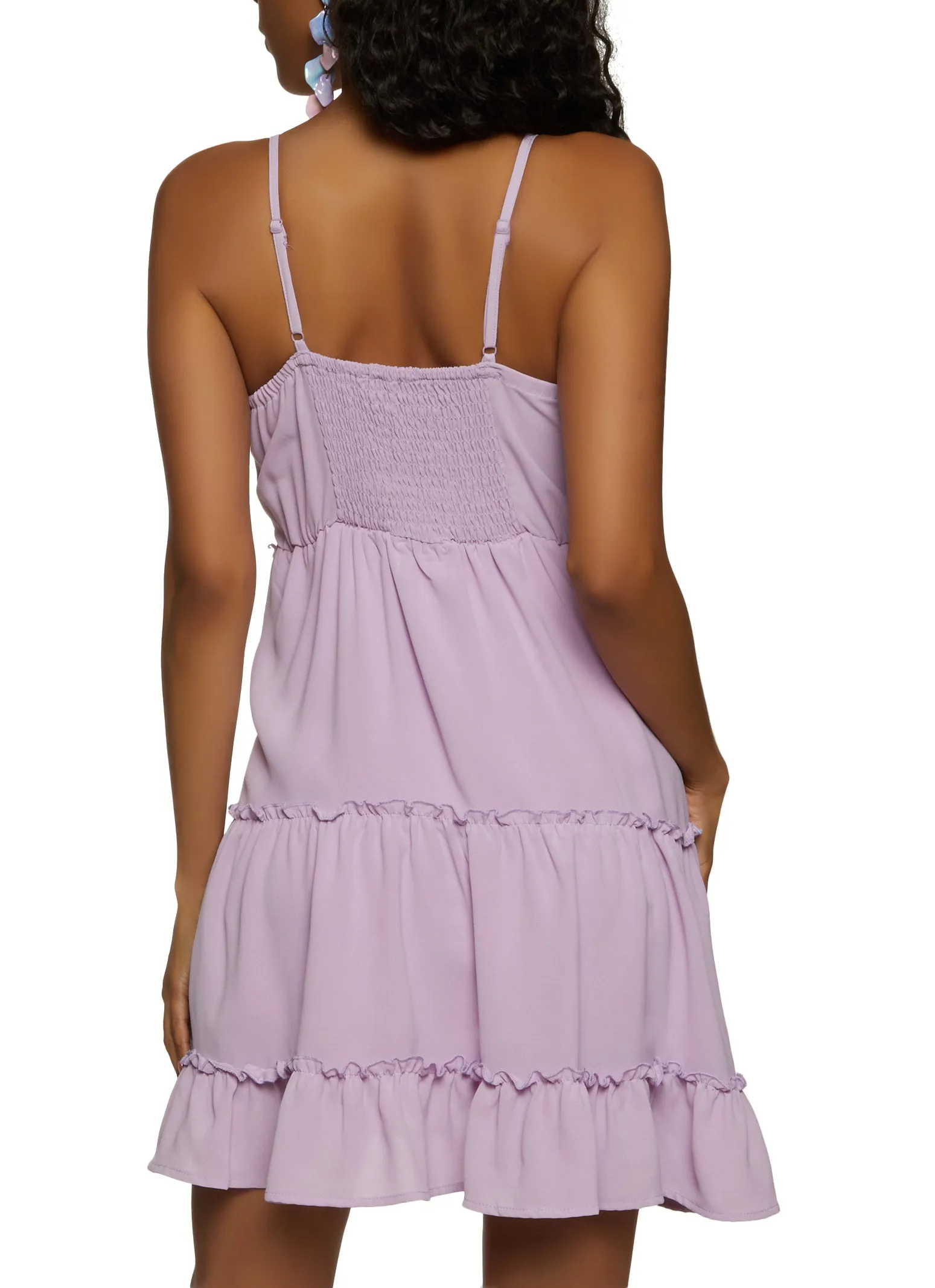 Crochet Trim Tiered Cami Dress sold by Rainbow product image thumbnail 3