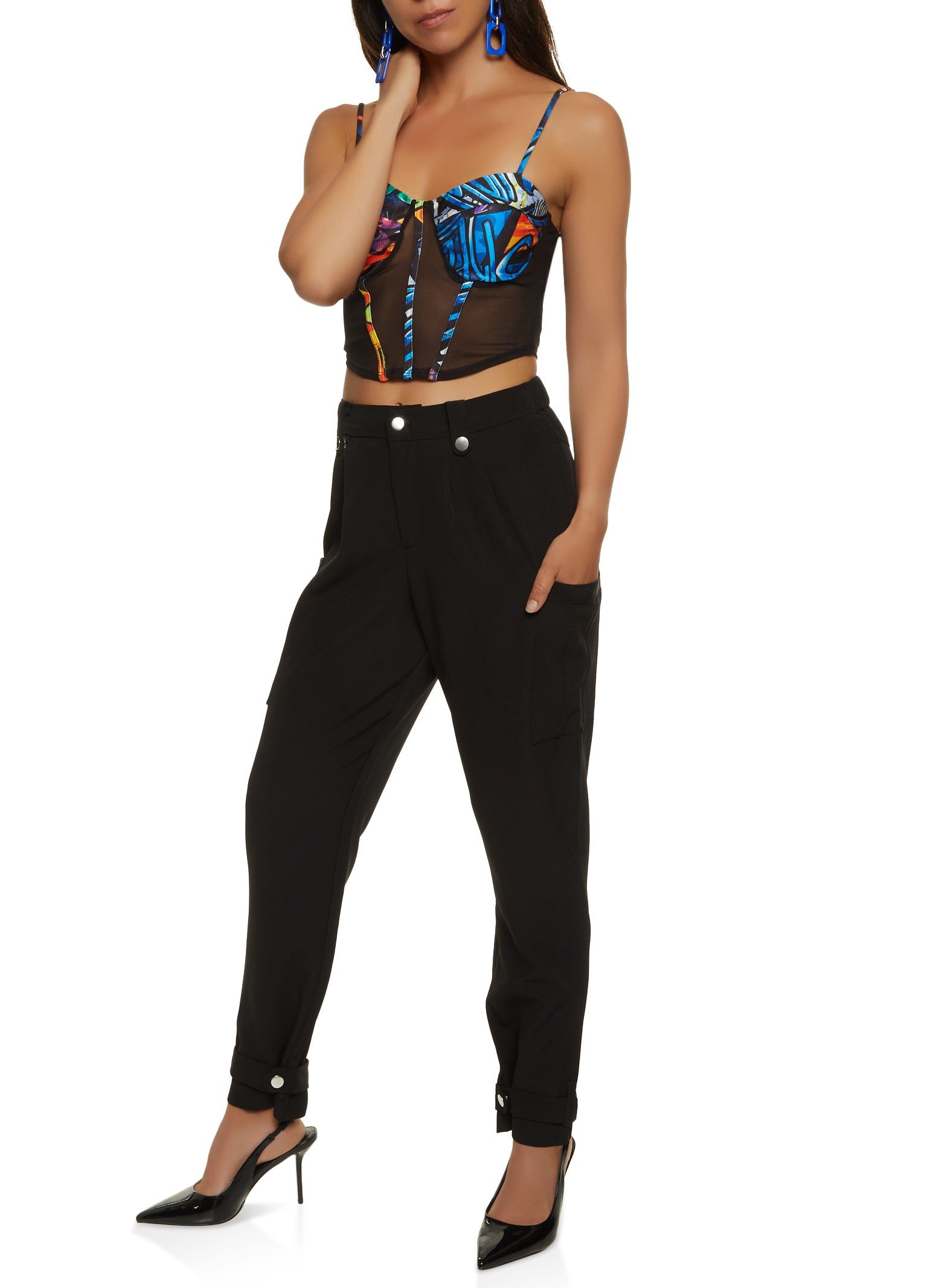 Button Cuff High Waisted Dress Pants sold by Rainbow product image thumbnail 2