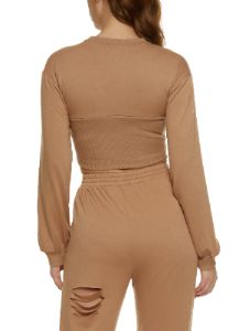 Ribbed Bustier Detail Sweatshirt sold by Rainbow