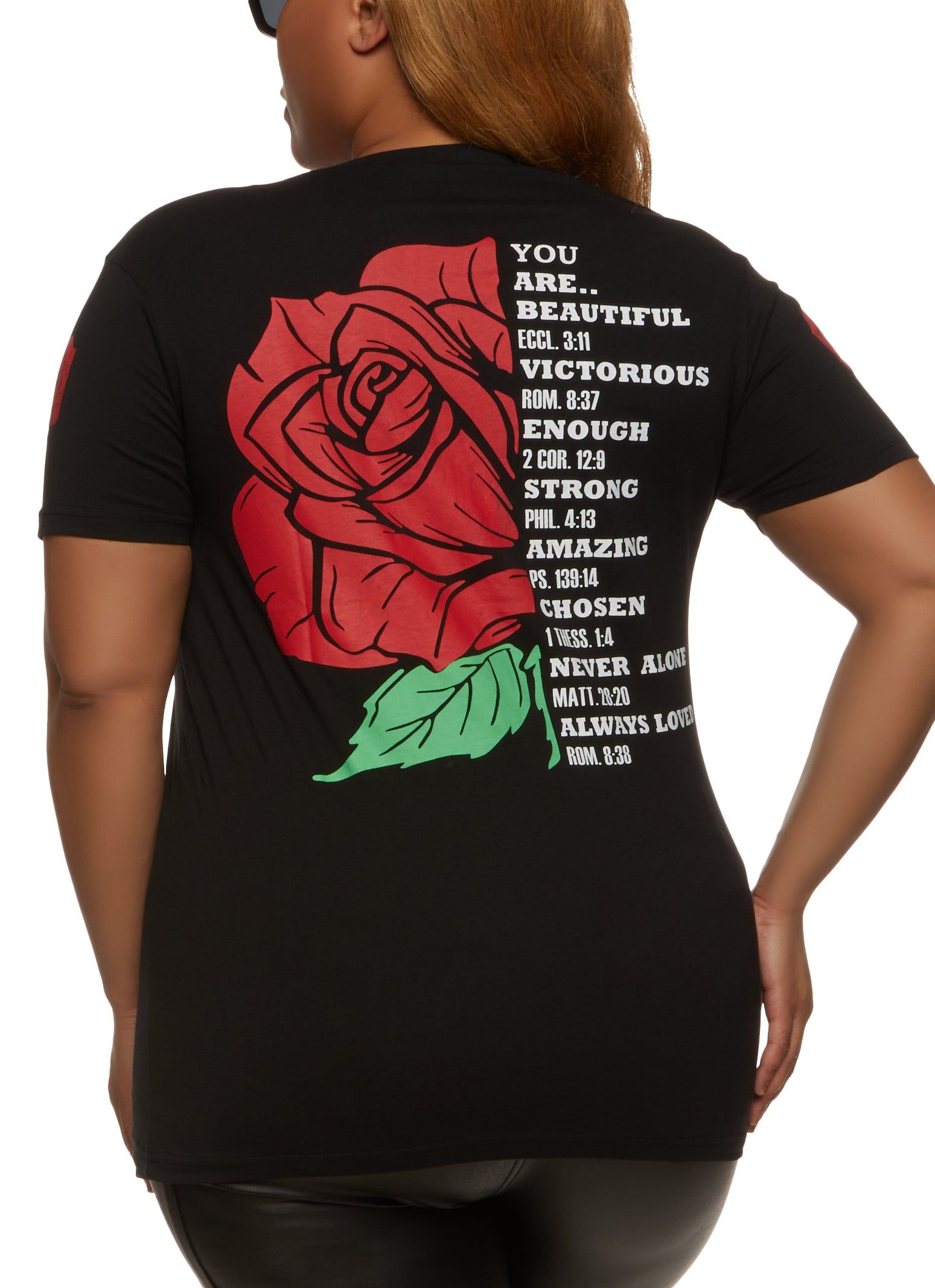 Plus Size Rose Graphic T Shirt sold by Rainbow product image thumbnail 2