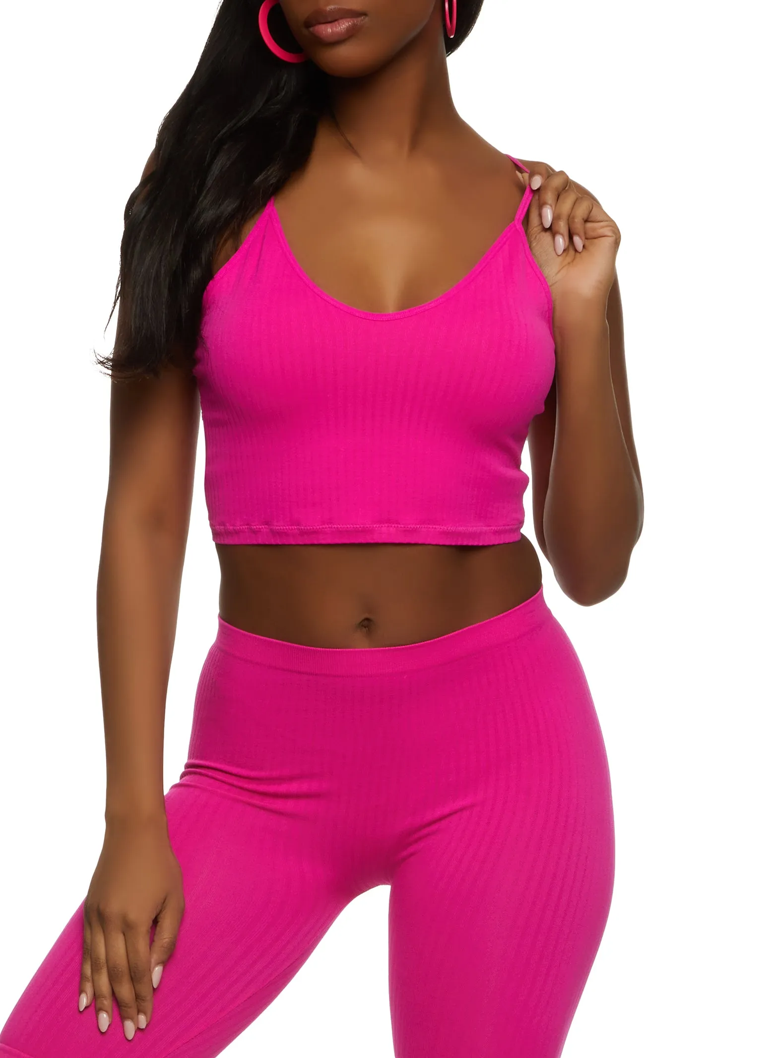 Seamless Ribbed Knit Cropped Cami sold by Rainbow product image thumbnail 2