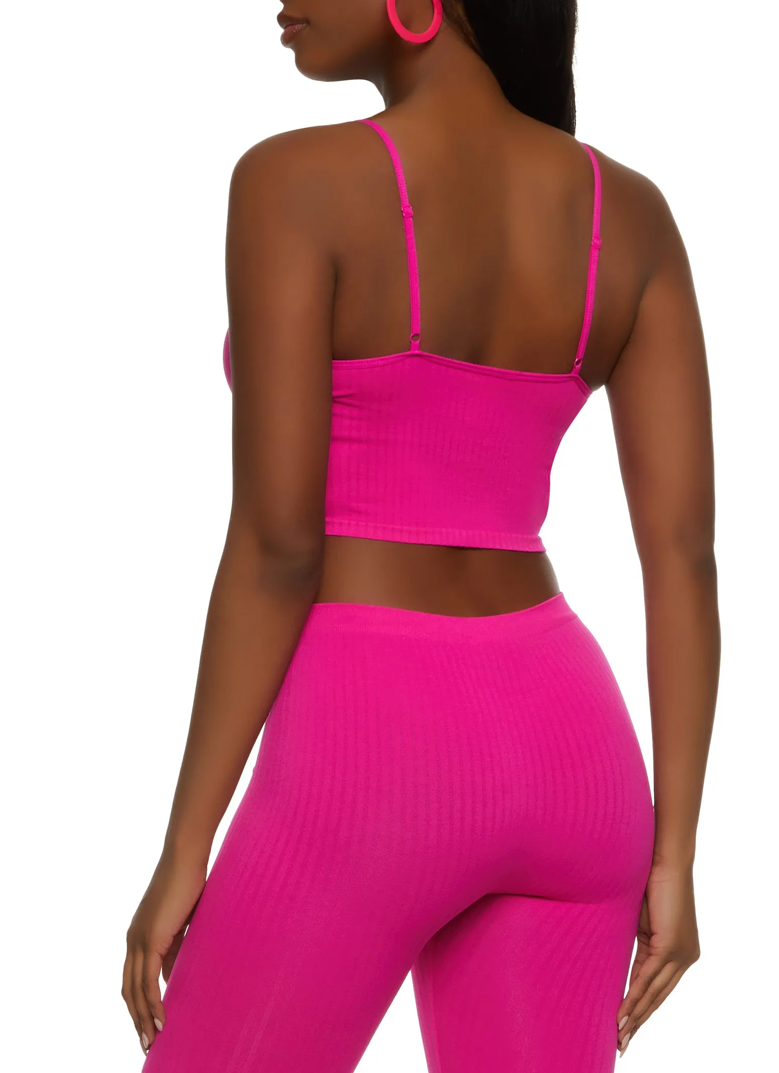 Seamless Ribbed Knit Cropped Cami sold by Rainbow product image thumbnail 3