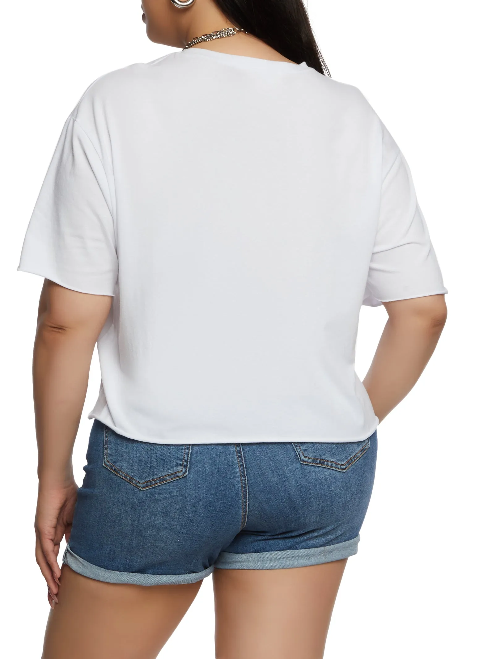 Plus Size Peace Out Laser Cut Graphic Tee sold by Rainbow product image thumbnail 3