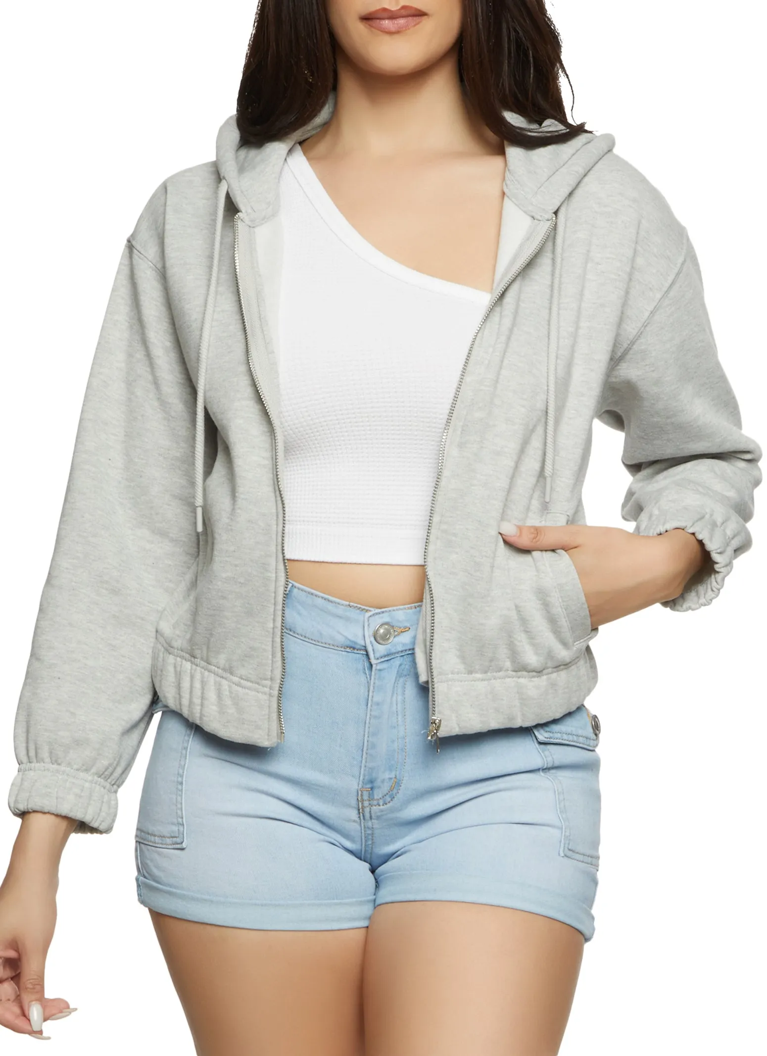 Iris Fleece Zip Front Hoodie sold by Rainbow