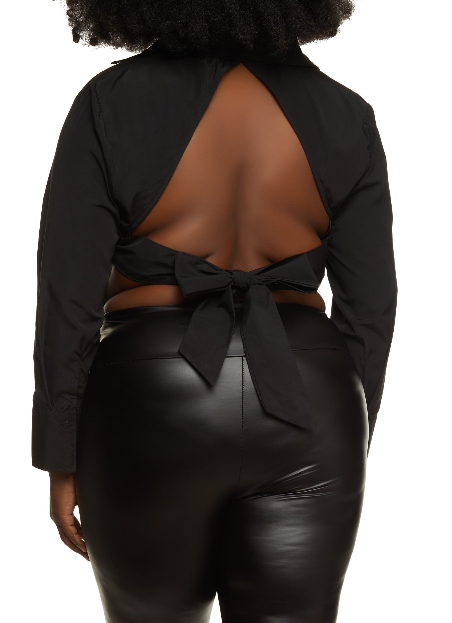 Plus Size Open Tie Back Shirt sold by Rainbow product image thumbnail 2