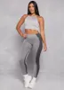 Seamless Striped Detail High Waist Leggings sold by Rainbow